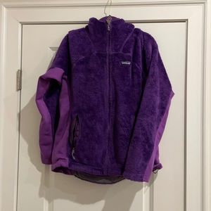 Purple Patagonia fuzzy jacket